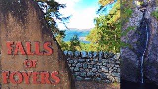 Falls of Foyers Waterfall in Scotland - Drone Footage - Foyers, Loch Ness,