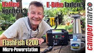 Flashfish E200 Micro Powerstation 151Wh für Camping | Outdoor | Fahrradwohnwagen