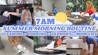 7AM SUMMER MORNING ROUTINE 2025 | MOM OF 4 ROUTINE | CLEAN WITH ME | CLEANING MOTIVATION | MarieLove