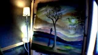 Paint Along Video - Original Oil Painting with Jarduli - The Tree Face Landscape