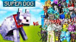 SUPER DOG vs All Minecraft OP BOSSES Army x100 | Minecraft Mob Battle