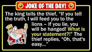  BEST JOKE OF THE DAY! - A castle guard drags the thief before the angry king... | Funny Dad Jokes