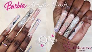 Barbie Acrylic Nails w/ @nailreservela8605 paradise collection #qutienails