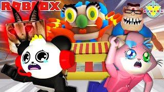 Roblox Escape BACKROOMS!! Combo Panda VS Alpha Lexa!!