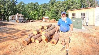 Sawmilling Pine for the local Church we previously sawmilled for!