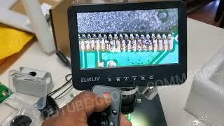 Elikliv EDM601 7 Inch LCD Digital Microscope with 3 Lens, unboxing and review! Good for Soldering?