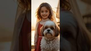 Lovely girl met an explosion, little dog rescued him #story #cute #animals #explosion #خلیج_فارس