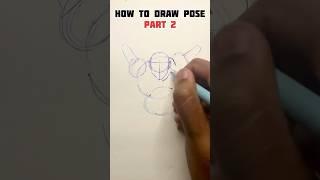 Pose Drawing Made Easy: Sketch Like a Pro! ️ #howtodraw #art #sketch #shorts