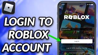 How To Login To Roblox Account