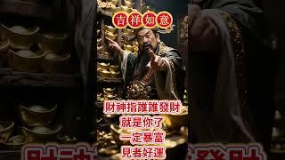 #財神爺阿彌陀佛#恭喜發財財神到有緣人我到你家門口了請你開開門我給你送財來了見者好運無論是天意還是無意留下一句「心想事成，時來運轉」#願所求皆所願#正能量 #祝福