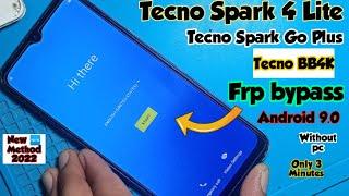 Tecno Spark GO Plus Frp Bypass|Tecno Spark 4 Lite BB4K Frp Bypass|Tecno BB4K Google account Unlock|