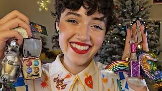 ASMR  Helping You Shop for Christmas Ornaments (whispered mall rp, glass tapping & scratching)