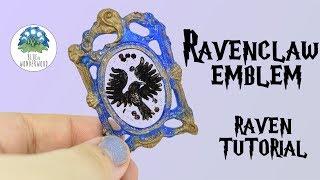 Ravenclaw Emblem from Harry Potter - Polymer Clay & Resin Tutorial - Blue in Wonderwood