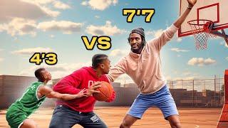 The World's Shortest Basketball Player VS Tallest Basketball Player