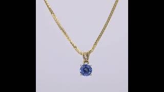 Sapphire pendant with necklace