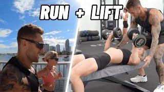 FULL DAY OF TRAINING (With My Girlfriend) | RUN+LIFT!