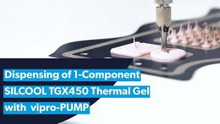 Dispensing of 1-Component SILCOOL TGX450 Thermal Gel with vipro-PUMP