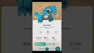 Found blue Groudon in Pokémon go #shorts #groudon #blue #ultragoo #shiny #legendary