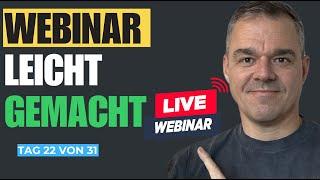 In 10 Minuten zum eigenen Live Webinar mit Kajabi & YouTube – Tag 22 von 31 mit Kajabi