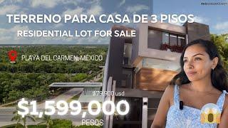 Terreno en Playa del Carmen para casa de 3 niveles