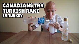 Trying Turkish Alcohol Raki | Tasting Raki for the First Time | Turkish Food Tour