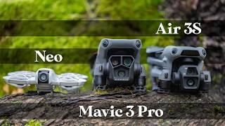 DJI Air 3S vs DJI Neo vs Mavic 3 Pro: Video Quality Test