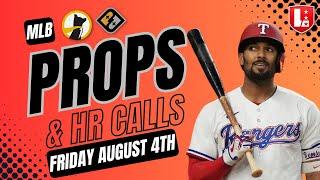 BEST MLB PLAYER PROPS TODAY FRIDAY AUGUST 4th | Underdog Fantasy & PrizePicks - 10 of 14 this week!