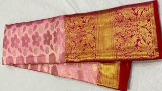 Exclusive Kanchivaram Wedding silk sarees Kanjeevaram bridal sarees pink kanchipattu saree