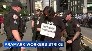 Aramark workers strike against all 3 Philadelphia sports stadiums