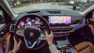 The New 2023 BMW X7 xDrive40i POV Night Drive