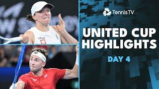 Ruud & Hurkacz Clash; Swiatek Back; Zverev vs Zhang | United Cup 2025 Highlights Day 4