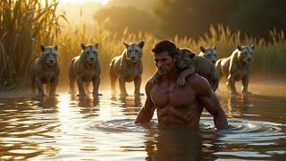 After Saving an Alien Lion Cub, a Human Man is Surrounded by the Pack—and What They Do Is Shocking!