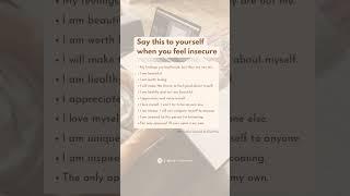 Say this to yourself when you feel insecure #affirmation #affirmationseries #insecure #iym