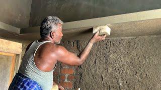 Techniques of Loft Plastering_1BHk Kitchen Lintel Slab Properly Plastering|Slab Plastering