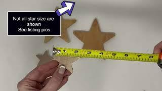 QTY 25- Wood Stars, Star Cutouts, Natural Wood Stars,Various Sized Stars, Kids Craft,Christmas Craft