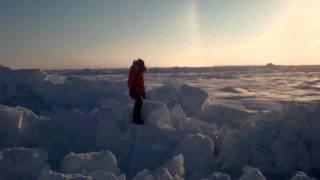 North Pole - Pax Arctica 2011 -Ben walking around camp