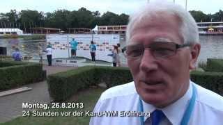 Kanu-Regatta-Präsident Otto Schulte 24 Stunden vor der Kanu-WM Eroeffnung