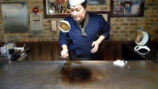 철판요리 달인, 생활의달인 쉐프 / amazing skill, teppanyaki steak master - korean street food