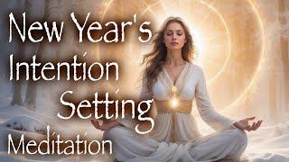 New year intention setting meditation for manifesting your best life. New Year's Goal Setting.