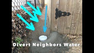 Diverts Neighbors Water Concrete Swale