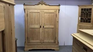 Large Antique Pine Wardrobe - Dismantles - Pinefinders Old Pine Furniture Warehouse