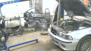 Полная сборка и установка двигателя Бмв м54 Б30 в Bmw e39