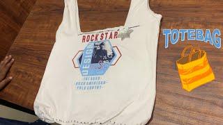 #totebag #class5#How to make a cloth bag #diy#bag #old t-shirt reuse idea #wastematerialcraft #tote