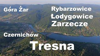 Rybarzowice, Łodygowice, Tresna, Czernichów, Góra Żar, Zarzecze, Pietrzykowice, Soła