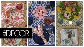 3 New Ways to Style Block Printed Fabric in Tablescapes | ELLE Décor