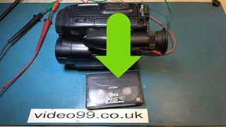 Getting a tape out of a defective Video8 camcorder.