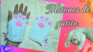 COMO TEJER MITONES DE GATO A CROCHET