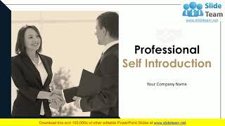 Professional Self Introduction PowerPoint Presentation Slides