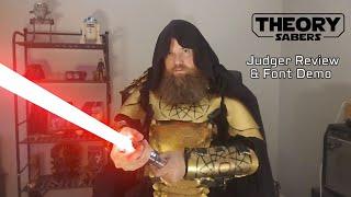 Theory Sabers " The Judger" Review & Font Demo#lightsaber #starwars #starwarstheory #theorysabers