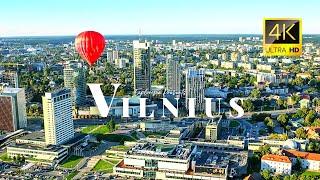 Vilnius, Lithuania  in 4K ULTRA HD 60FPS Video by Drone